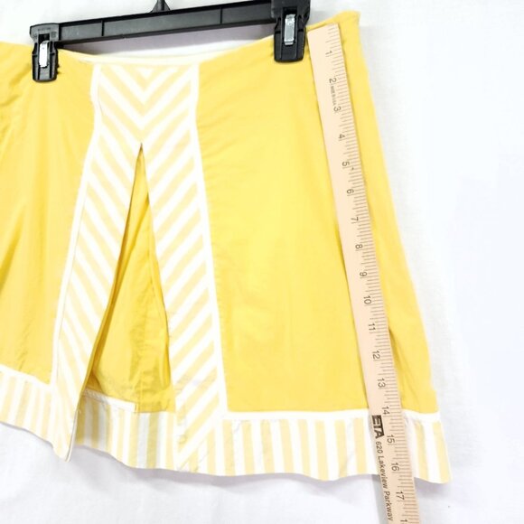 Lilly Pulitzer Women's Skort Yellow Size 10 A-Line Pleated Preppy - Picture 4 of 14